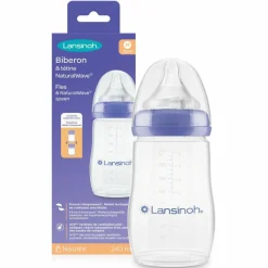 Lansinoh Biberon avec tétine NaturalWave (240 ml)