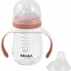 Béaba Biberon d'apprentissage 2 en 1 terracotta (210 ml)