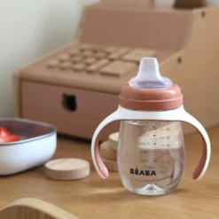 Béaba Biberon d'apprentissage 2 en 1 terracotta (210 ml)