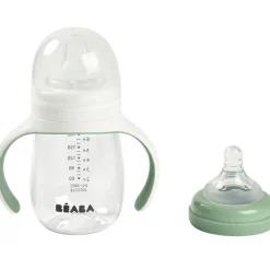 Béaba Biberon d'apprentissage 2 en 1 vert sauge (210 ml)