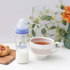 Lansinoh Biberon en verre Natural Wave spécial allaitement (240 ml)