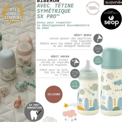 Suavinex Biberon tétine SXPro M Dreams rose (270ml)
