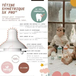 Suavinex Biberon tétine SXPro M Dreams rose (270ml)