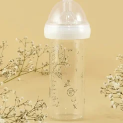 New Biberon verre anti colique Gypsophile vert (240 ml) Biberon