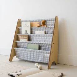 Sale Bibliothèque en tissu recyclé Vichi bleu Bibliothèque