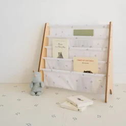 3 sprouts Bibliothèque en tissu recyclé Myrtilles ivoire