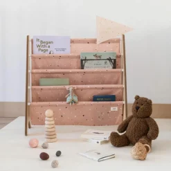 3 sprouts Bibliothèque en tissu recyclé Terrazzo argile