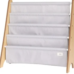 Online Bibliothèque en tissu recyclé Uni gris clair Bibliothèque