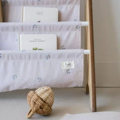 3 sprouts Bibliothèque en tissu recyclé Myrtilles taupe