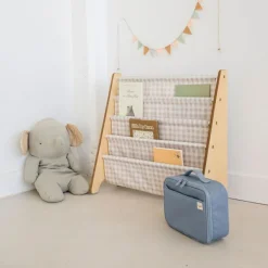 Discount Bibliothèque en tissu recyclé Vichi beige Bibliothèque