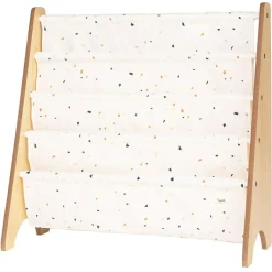3 sprouts Bibliothèque en tissu recyclé Terrazzo crème