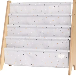 Bibliothèque en tissu recyclé Terrazzo gris clair Bibliothèque