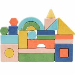 Clearance Blocs à empiler et hochet (24 pièces) Jouet À Empiler