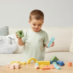 Clearance Blocs à empiler et hochet (24 pièces) Jouet À Empiler