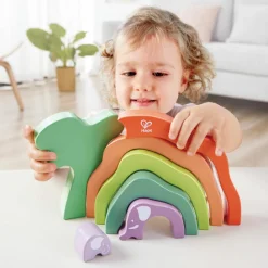 Hape Blocs à empiler Safari Eléphant