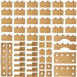 Blocs de construction en bois FSC Brick A Block Builder (59 pièces) Jeu De Construction