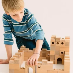 Blocs de construction en bois FSC Brick A Block Builder (59 pièces) Jeu De Construction