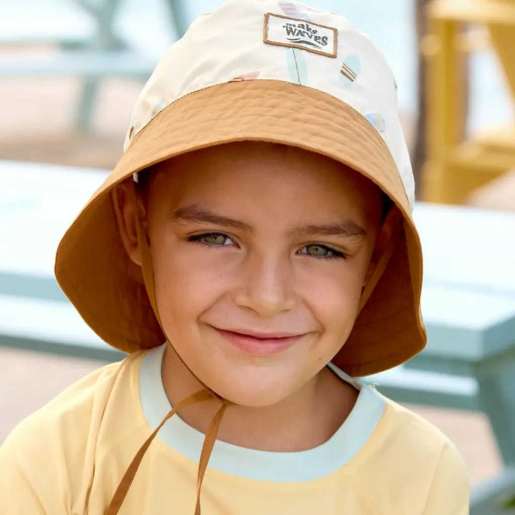 Clearance Bob anti-UV Planches de surf écru (3-6 ans) Chapeau / Casquette