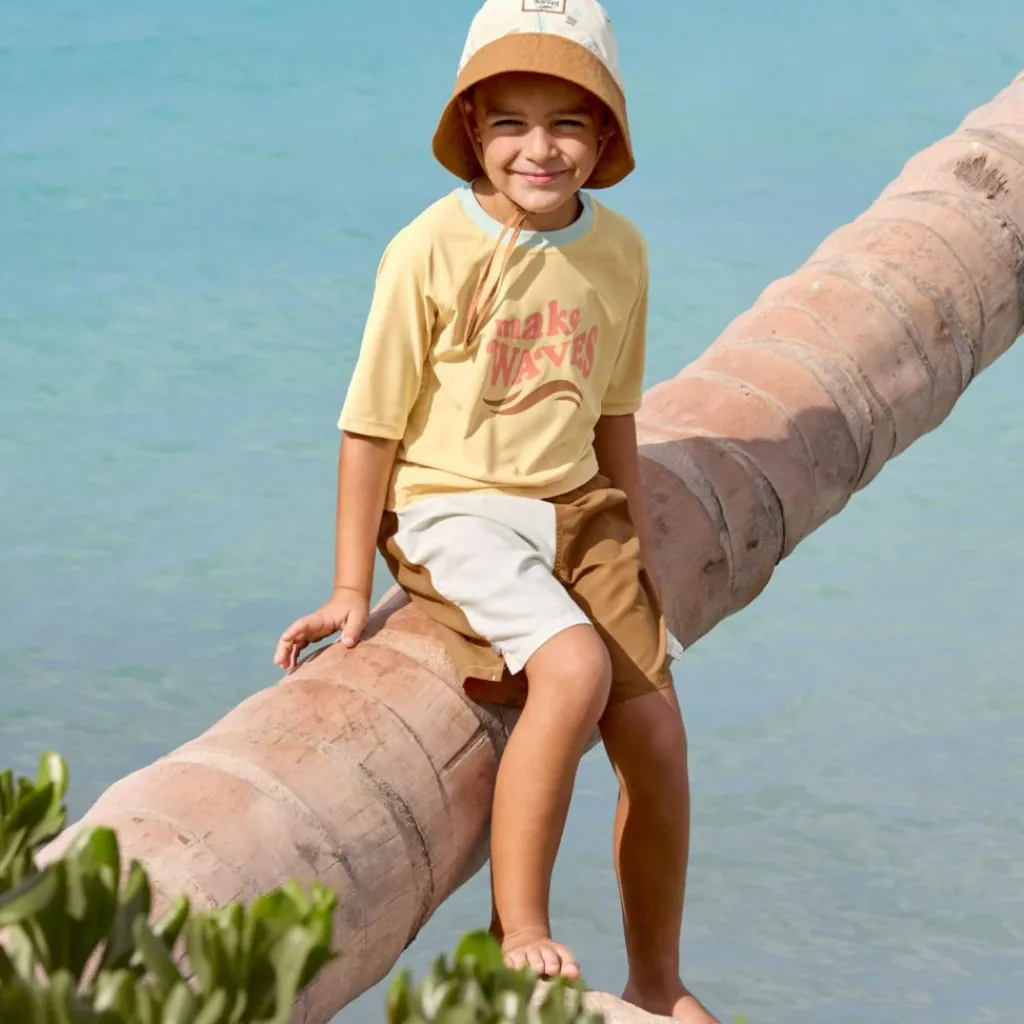 Clearance Bob anti-UV Planches de surf écru (3-6 ans) Chapeau / Casquette