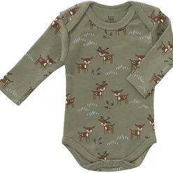 Fresk Body manches longues en coton bio Deer Olive (6-12 mois : 67 à 74 cm)