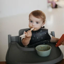 Mushie Bol à ventouse en silicone Cambridge Blue