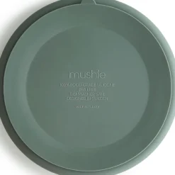 Mushie Bol à ventouse en silicone Cambridge Blue