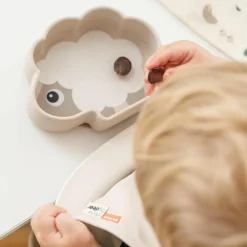 Sale Bol silicone avec ventouse Sheepy Sable Bol