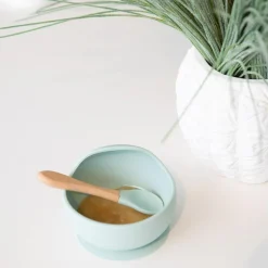 Hot Bol ventouse et cuillère bleu Coffret Repas