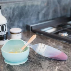 Hot Bol ventouse et cuillère bleu Coffret Repas