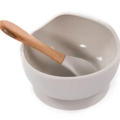 Outlet Bol ventouse et cuillère gris Coffret Repas