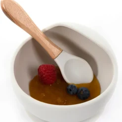 Outlet Bol ventouse et cuillère gris Coffret Repas