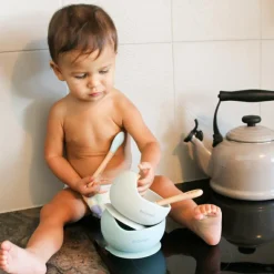 Outlet Bol ventouse et cuillère gris Coffret Repas