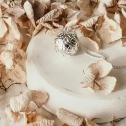 Pleine Lune Bola de grossesse Canopée chaîne (plaqué argent 925)