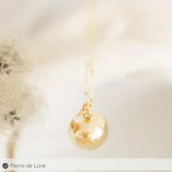 Pleine Lune Bola de grossesse Equilibre chaîne personnalisable (or jaune 18 carats)