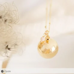 Pleine Lune Bola de grossesse Equilibre chaîne personnalisable (or jaune 18 carats)