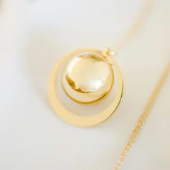Pleine Lune Bola de grossesse Gaïa chaîne (or jaune 18 carats)