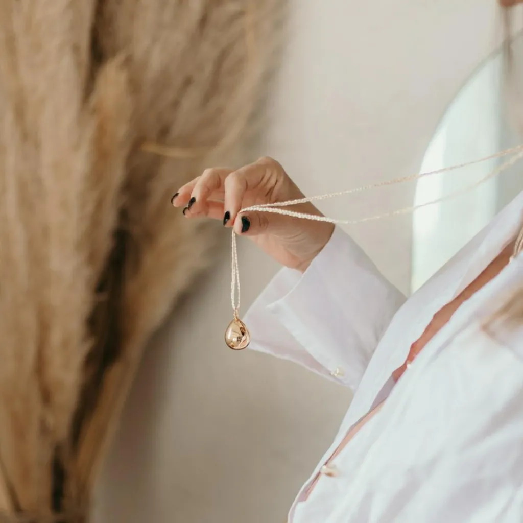 Hot Bola de grossesse Goutte cordon personnalisable (or jaune 18 carats) Bola