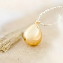 Hot Bola de grossesse Goutte cordon personnalisable (or jaune 18 carats) Bola