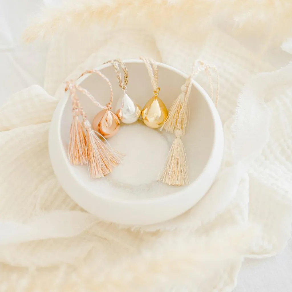 Hot Bola de grossesse Goutte cordon personnalisable (or jaune 18 carats) Bola