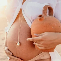 Pleine Lune Bola de grossesse Goutte chaîne (or jaune 18 carats)