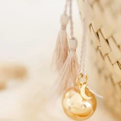 Bola de grossesse Gri-Gri Lune cordon biscuit (or jaune 18 carats) Bola