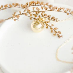 Pleine Lune Bola de grossesse Origine chaîne (or jaune 18 carats)