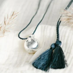 Best Bola de grossesse Perle cordon personnalisable (plaqué argent 925) Bola