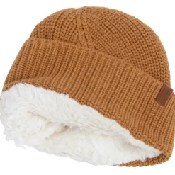 Enfant Baby's Only Bonnet bébé en teddy coton bio Soul Caramel (0-3 mois)