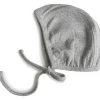 Mushie Bonnet de naissance à nouer Gray Melange