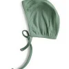 New Bonnet de naissance à nouer Roman Green Bonnet / Moufles Naissance
