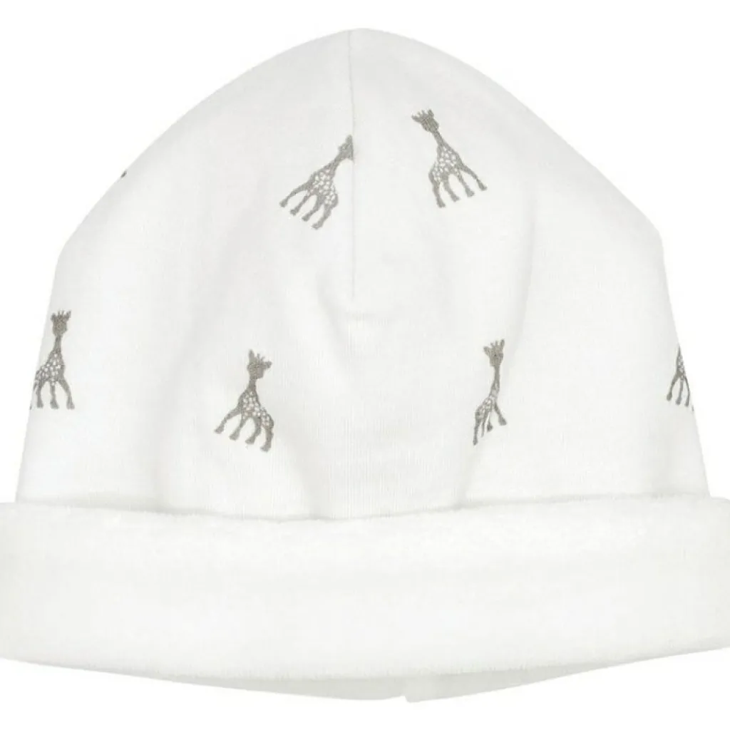 Clearance Bonnet de naissance blanc Sophie la girafe (0-1 mois) Bonnet / Moufles Naissance