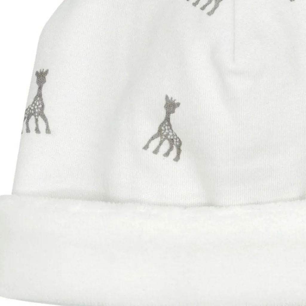 Clearance Bonnet de naissance blanc Sophie la girafe (0-1 mois) Bonnet / Moufles Naissance