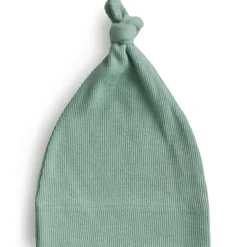 Mushie Bonnet de naissance côtelé Roman Green