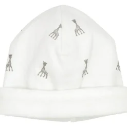 New Bonnet de naissance en coton blanc Sophie la girafe (1-3 mois) Bonnet / Moufles Naissance